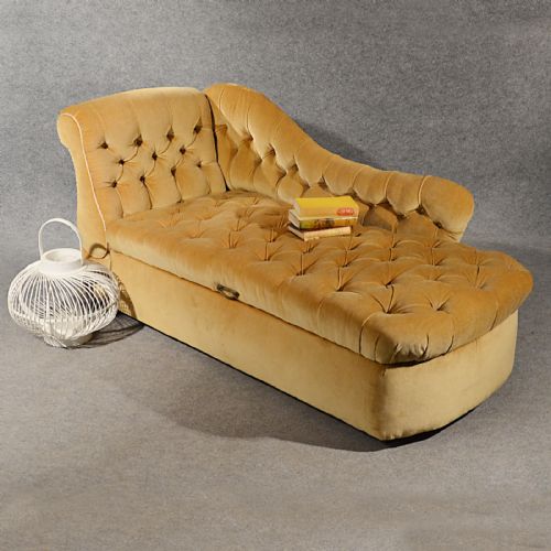 Antique Chaise Longue Day Bed Sofa Couch Settee Ottoman English Victorian C1880