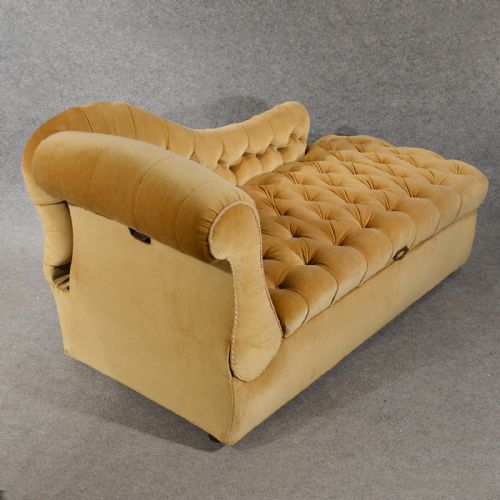 fig 3. Antique Chaise Longue Day Bed Sofa Couch Settee Ottoman English Victorian c1880