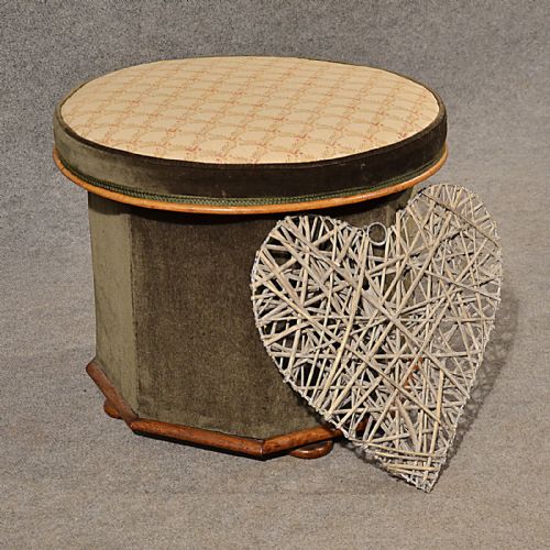 Antique Ottoman Stool Dressing Storage Box Seat Quality English Victorian C1880