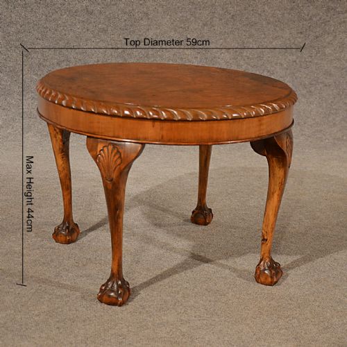 fig 1. Antique Coffee Table Low Sofa Magazine Occasional Walnut Edwardian English c1910