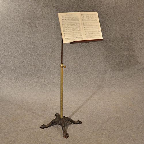 fig 3. Antique Reading Music Book Stand Lectern Musicians Table English Victorian c1870
