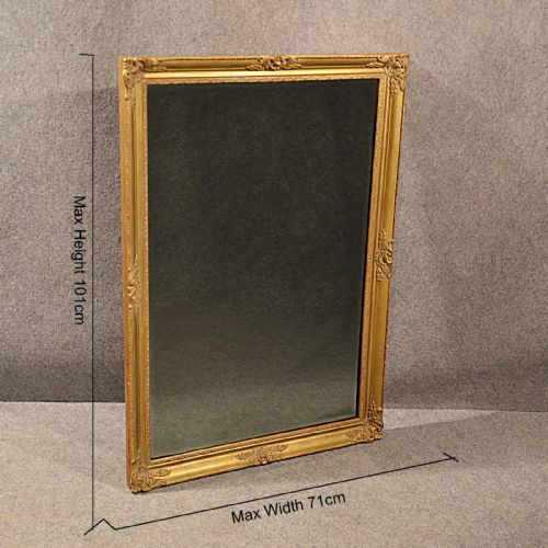 fig 1. Antique Mirror Gilt Overmantle English Edwardian Bevelled Smoked Glass c1910
