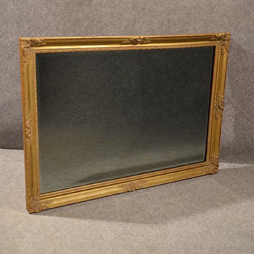 fig 2. Antique Mirror Gilt Overmantle English Edwardian Bevelled Smoked Glass c1910