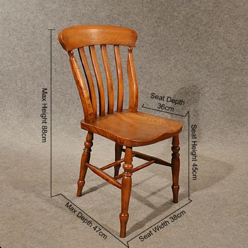 fig 1. Antique Elm Chairs Kitchen Dining Quality Edwardian English Lath Back c1910