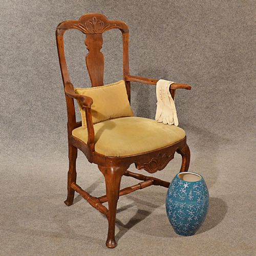 Antique Oak, Ash & Elm Study Desk Elbow Chair Large Wide Quality Armchair C1800