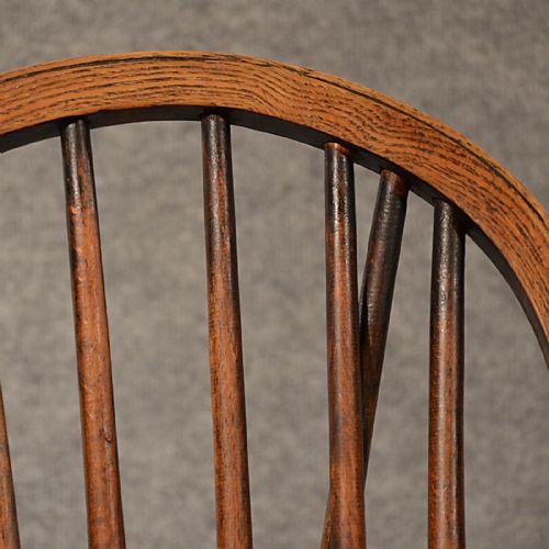 fig 4. Antique Elm Chairs Kitchen Dining Set 6 Quality English Wycombe Stick Back c1910