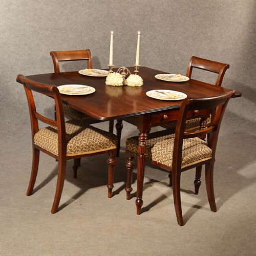 Antique Dining Table Pembroke Drop Leaf English Regency 4 Seater & Drawer C1830