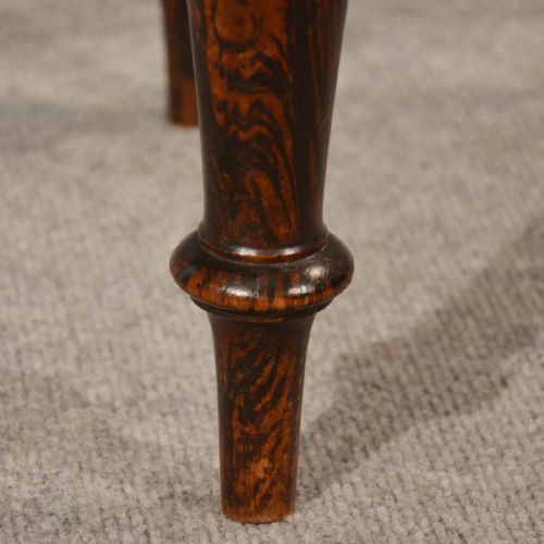 fig 3. Antique Dressing Music Stool Footstool Faux Rosewood English Victorian c1880