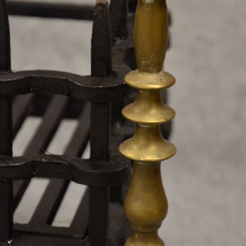 fig 2. Antique Fire Basket Chimney Hearth Fireplace Iron Grate c1900