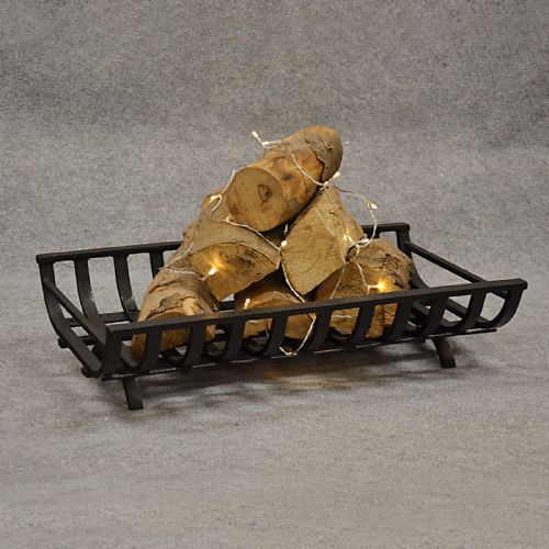 Antique Fire Basket Chimney Hearth Fireplace Iron Grate C1900