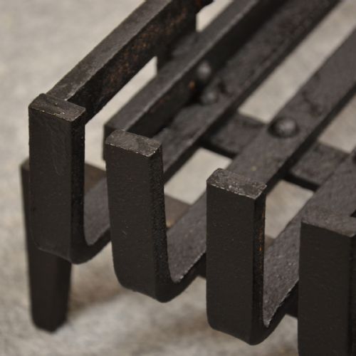 fig 2. Antique Fire Basket Chimney Hearth Fireplace Iron Grate c1900