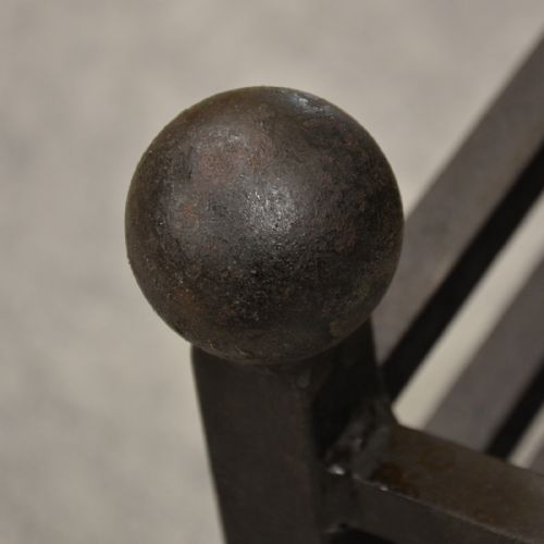 fig 2. Antique Fire Basket Chimney Hearth Fireplace Iron Grate c1900