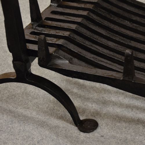 fig 2. Antique Fire Basket Chimney Hearth Fireplace Iron Grate c1900