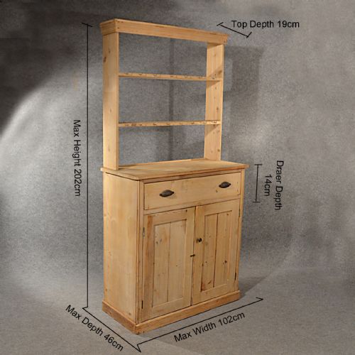 fig 1. Antique Victorian Pine Dresser Welsh Country Kitchen Display Plate Rack c1880