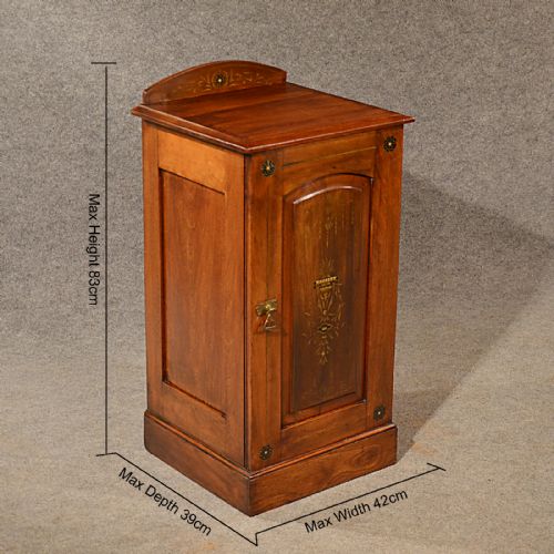 fig 1. Antique Cabinet Narrow Pot Cupboard Bedside Unit Arts & Crafts Victorian c1900
