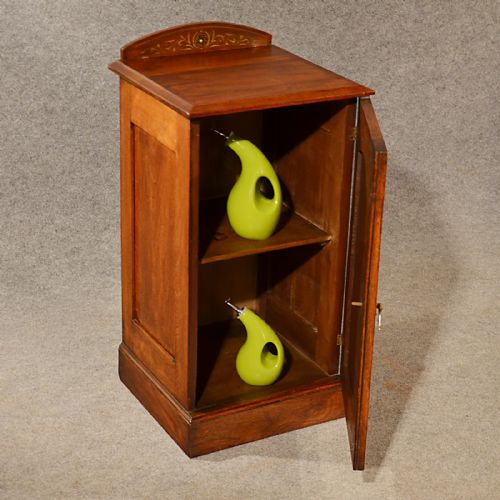 fig 2. Antique Cabinet Narrow Pot Cupboard Bedside Unit Arts & Crafts Victorian c1900