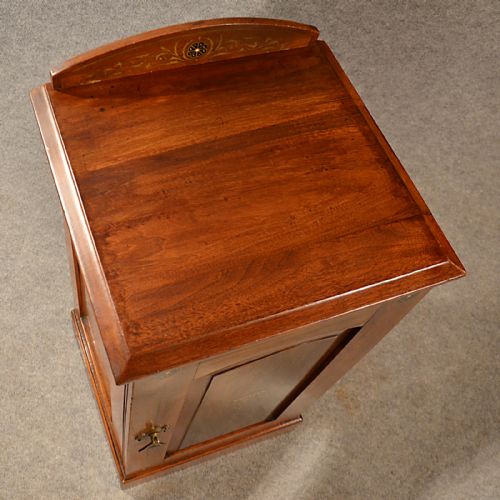 fig 3. Antique Cabinet Narrow Pot Cupboard Bedside Unit Arts & Crafts Victorian c1900