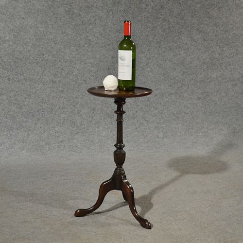 Antique Mahogany Table Lamp Occasional Side Tripod Wine English Victorian C1900
