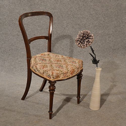 Antique Side Chair Study Desk Hall Dining Seat Victorian English C1900
