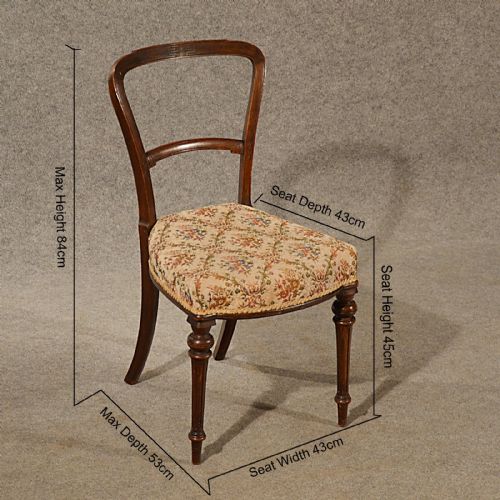 fig 1. Antique Side Chair Study Desk Hall Dining Seat Victorian English c1900