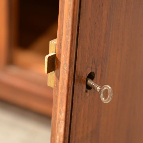 fig 2. Antique Oak Display Bookcase Cabinet Quality English Edwardian c1910