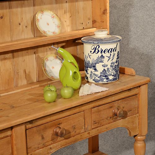 fig 3. Antique Large Victorian Pine Dresser Welsh Country Kitchen Display Rack c1900