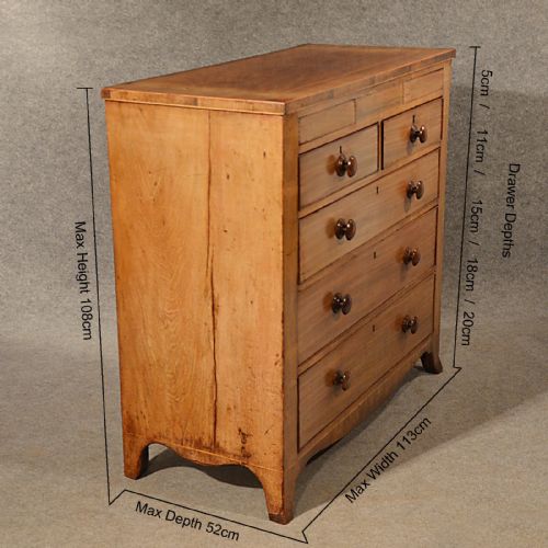 fig 1. Antique Chest of Drawers Quality Georgian Tallboy Inlaid Mahogany English c1780
