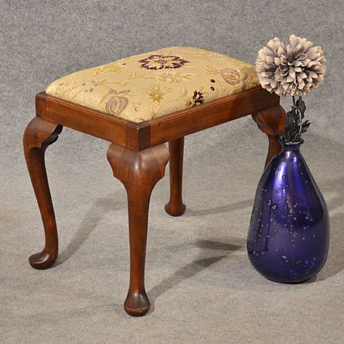 Antique Dressing Music Fireside Stool Footstool Mahogany English Victorian C1900