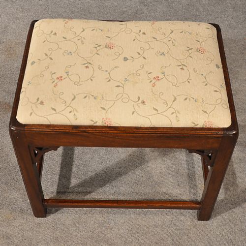 fig 2. Antique Dressing Music Fireside Stool Footstool Mahogany English Victorian c1900