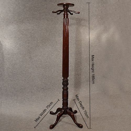 fig 1. Antique Coat Stand Umbrella Hat Cloak Rack Mahogany English Victorian c1850