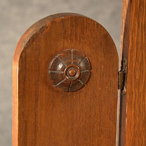 fig 3. Antique Oak Dressing Table Vanity Chest of Drawers English Edwardian c1910
