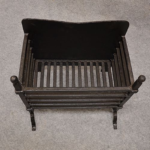 fig 2. Antique Deep Fire Basket Chimney Hearth Fireplace Iron Grate c1900