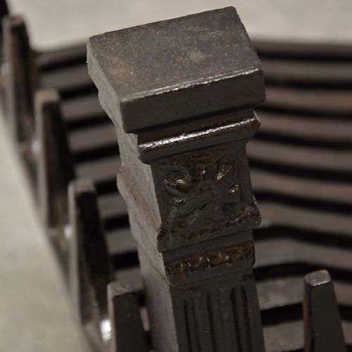 fig 2. Antique Fire Basket Chimney Hearth Fireplace Iron Grate c1900