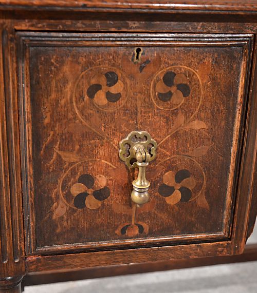 fig 3. Antique Oak Desk Leather Quality Library Writing Table English Victorian c1880