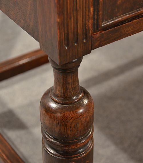 fig 5. Antique Oak Desk Leather Quality Library Writing Table English Victorian c1880