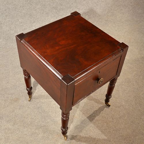 fig 2. Antique Side Bedside Table Small Cabinet Georgian English Mahogany c1800