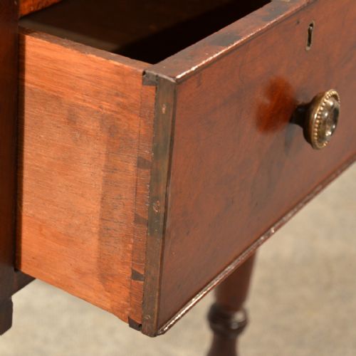 fig 3. Antique Side Bedside Table Small Cabinet Georgian English Mahogany c1800