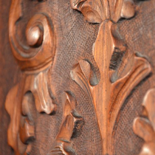 fig 2. Antique Wardrobe Walnut Linen Press Armoire Compactum English Victorian c1900