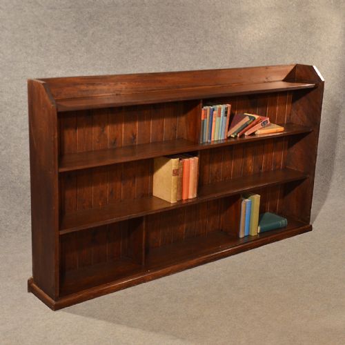 Antique Long Bookcase Large Library Cabinet Quality English Edwardian C1910