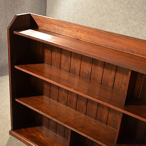 fig 2. Antique Long Bookcase Large Library Cabinet Quality English Edwardian c1910