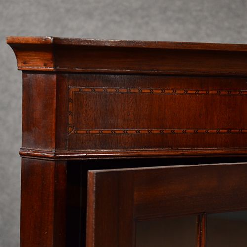 fig 4. Antique Corner Cupboard English Victorian Wall Cabinet Astragal Glazed c1900