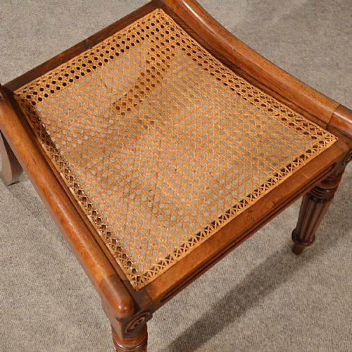 fig 3. Antique Pair Dining Side Chairs Quality Bergere Mahogany English Regency c1830