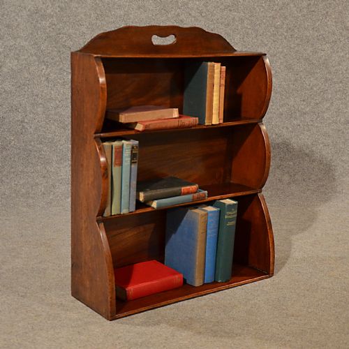 Antique Bookcase Display Shelves Wall or Floor English Georgian Mahogany C1800
