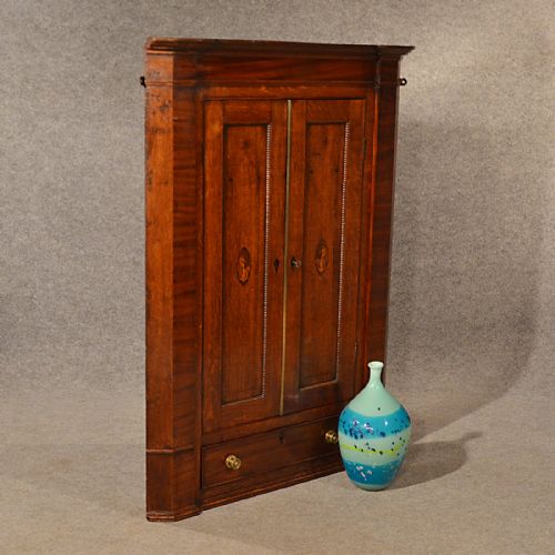 Antique Oak Corner Cupboard Quality Large English Georgian Display Cabinet C1780