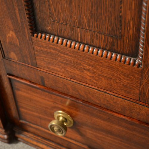fig 3. Antique Oak Corner Cupboard Quality Large English Georgian Display Cabinet c1780
