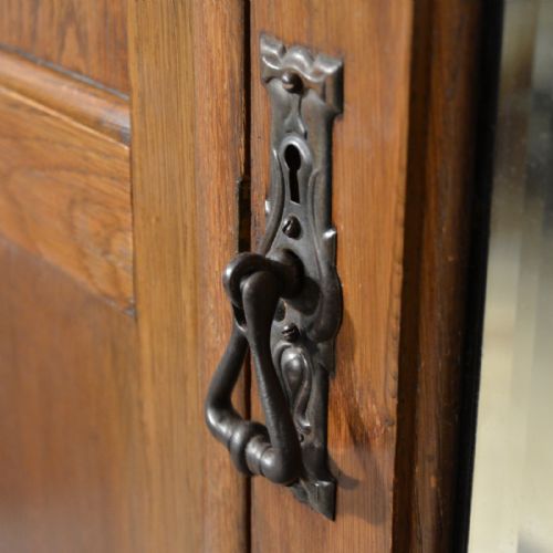 fig 3. Antique Wardrobe Oak English Edwardian Mirror Door Ray & Miles Liverpool c1910