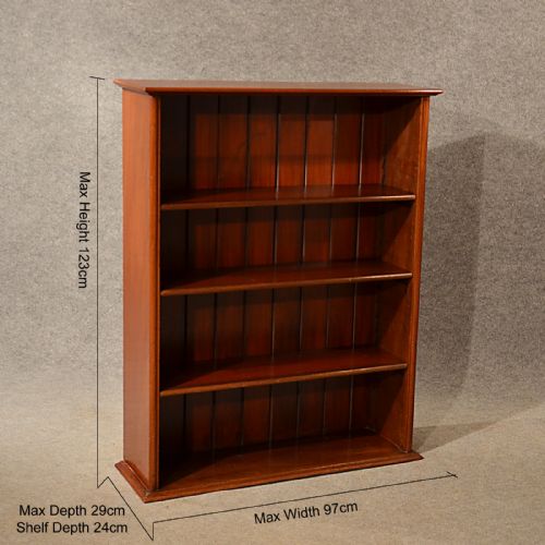 fig 1. Antique Bookcase Display Library Book Cabinet English Victorian Mahogany c1900