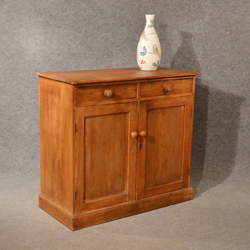 Antique Pine Cabinet Cupboard Dresser Base Original English Victorian C1900