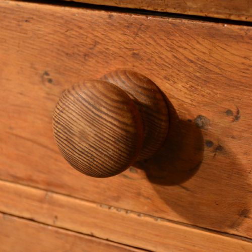 fig 3. Antique Pine Cabinet Cupboard Dresser Base Original English Victorian c1900