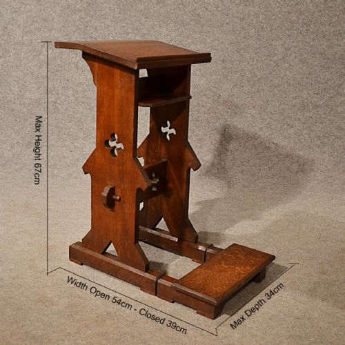 fig 1. Antique Oak Lectern Bible Prayer Stand Victorian English Ecclesiastical c1880